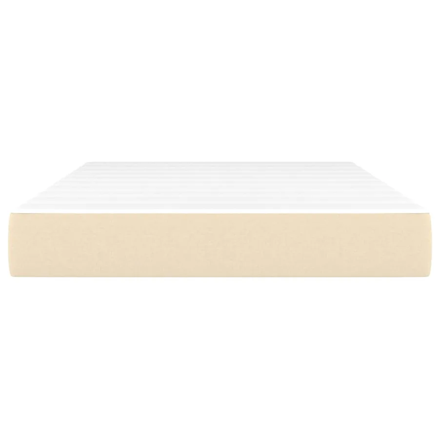 Matelas de lit à ressorts ensachés fermeté moyenne Crème 120x200x20 cm Tissu - 3