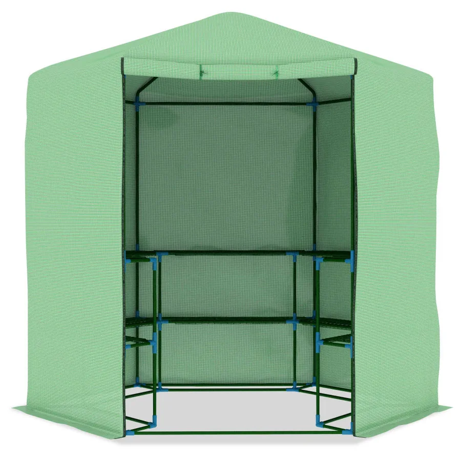Serre avec étagères Acier 227x223 cm - 4
