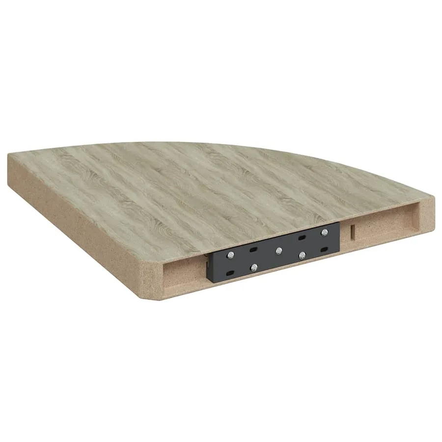 Étagères d'angle flottantes 2 pcs chêne 35x35x3,8 cm MDF - 8