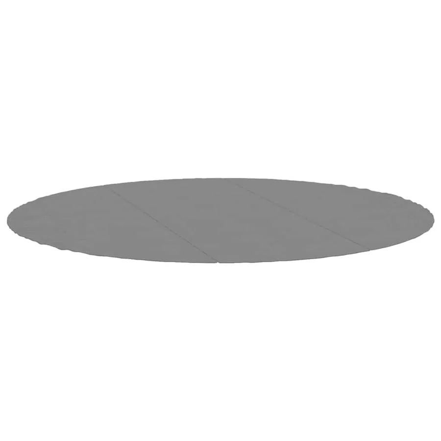 Bâche de piscine gris clair Ø396 cm géotextile polyester - 2
