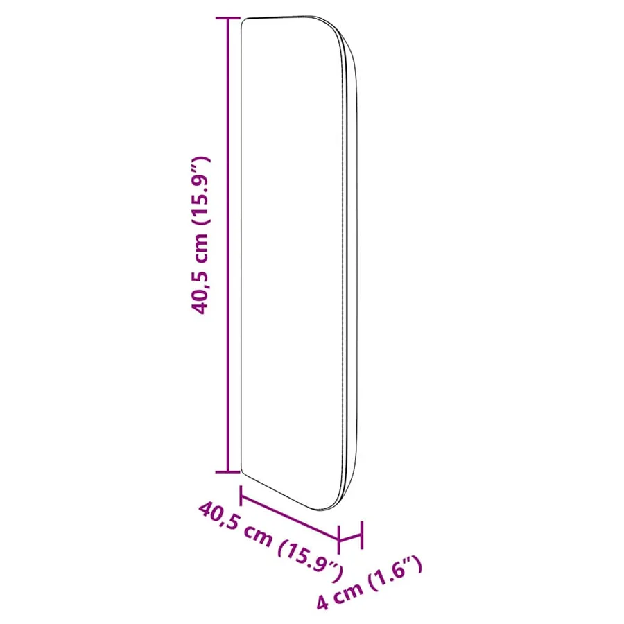 Oreille de tête de lit Crème 40,5 x 40,5 x 4 cm PVC - 11