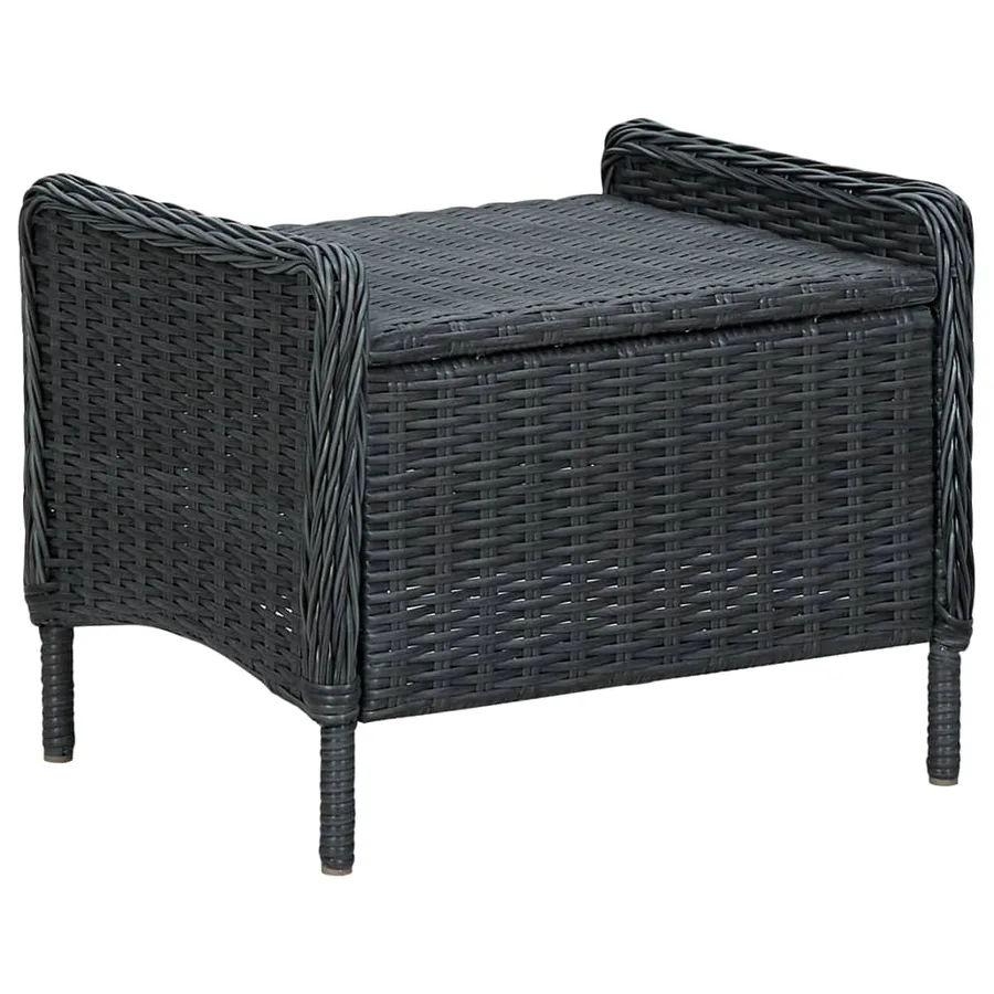 Ensemble à manger d'extérieur 9 pcs et coussins résine tressée - 12