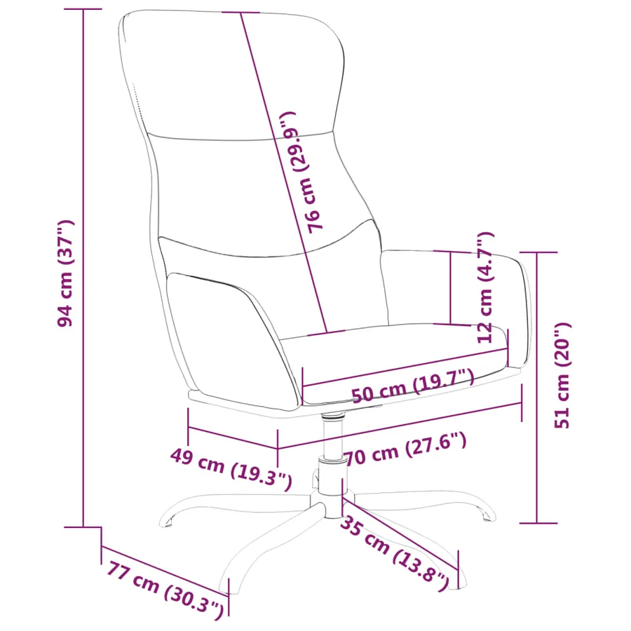 Chaise de relaxation Gris clair Tissu - 8