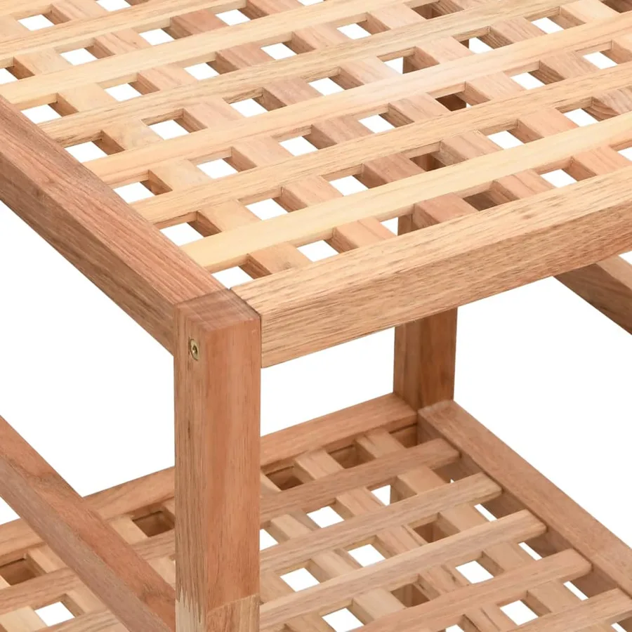 Étagère de salle de bain 35,5x35,5x112,5cm Bois massif de noyer - 5