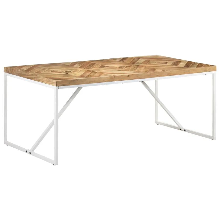 Table à manger 180x90x76 cm Bois massif d'acacia et de manguier - 9