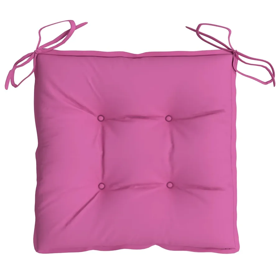 Coussins de chaise lot de 4 rose 40x40x7 cm tissu - 6