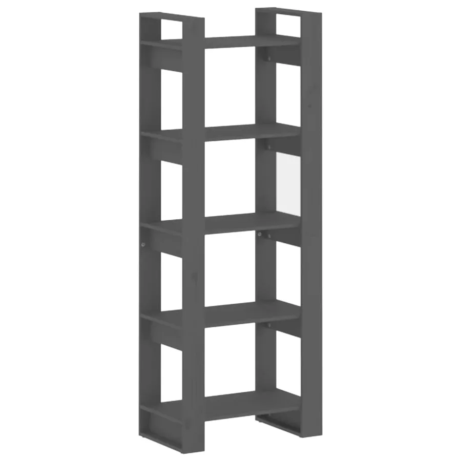 Bibliothèque/Séparateur de pièce Gris 60x35x160 cm Bois massif - 2