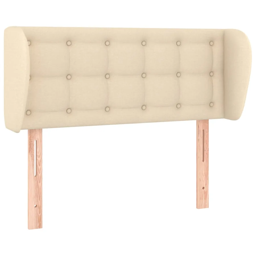 Tête de lit avec oreilles Crème 93x23x78/88 cm Tissu - 2