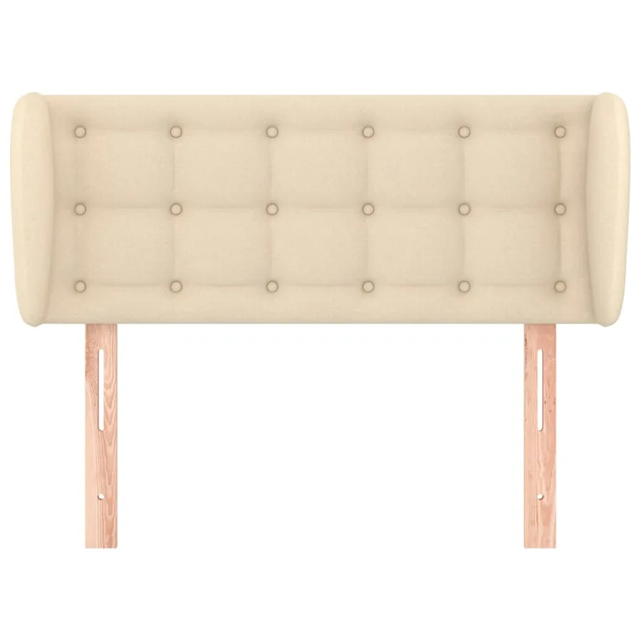 Tête de lit avec oreilles Crème 93x23x78/88 cm Tissu - 3