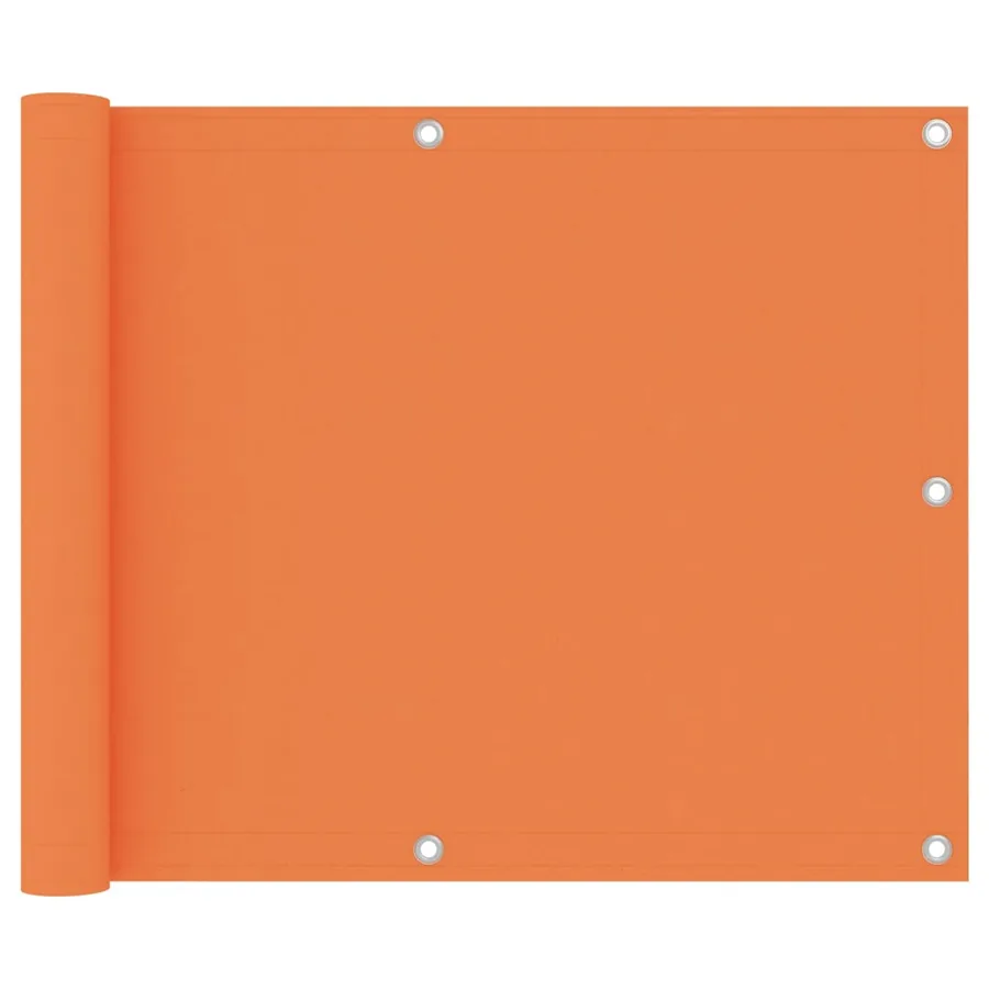 Écran de balcon Orange 75x600 cm Tissu Oxford