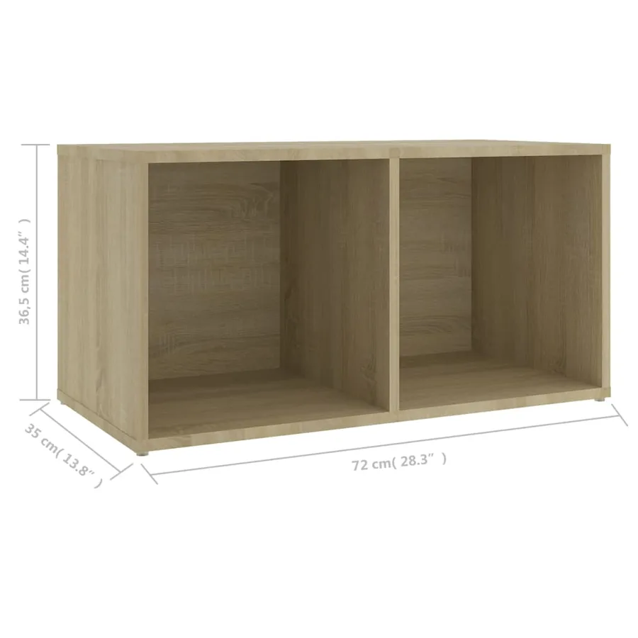 Meuble TV chêne sonoma 72x35x36,5 cm bois d’ingénierie - 8