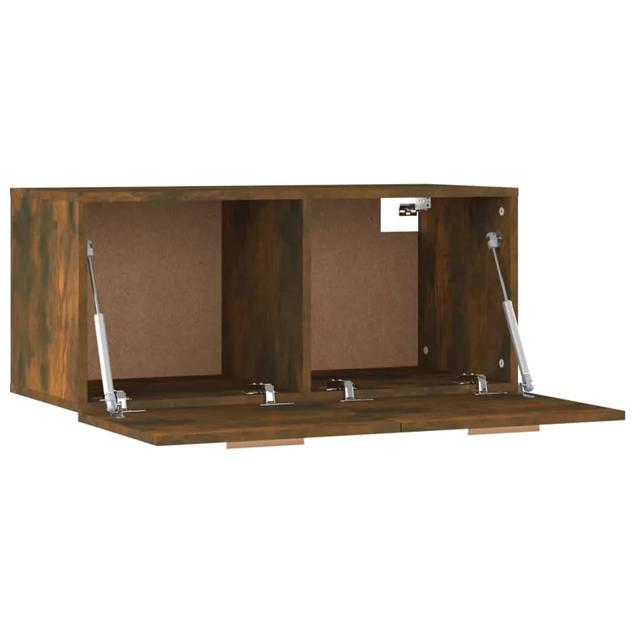 Armoire murale Chêne fumé 80x35x36,5 cm Bois d'ingénierie - 8