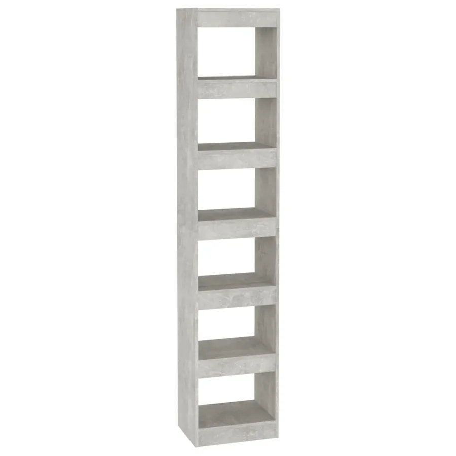 Bibliothèque/Séparateur de pièce Gris béton 40x30x198 cm - 2