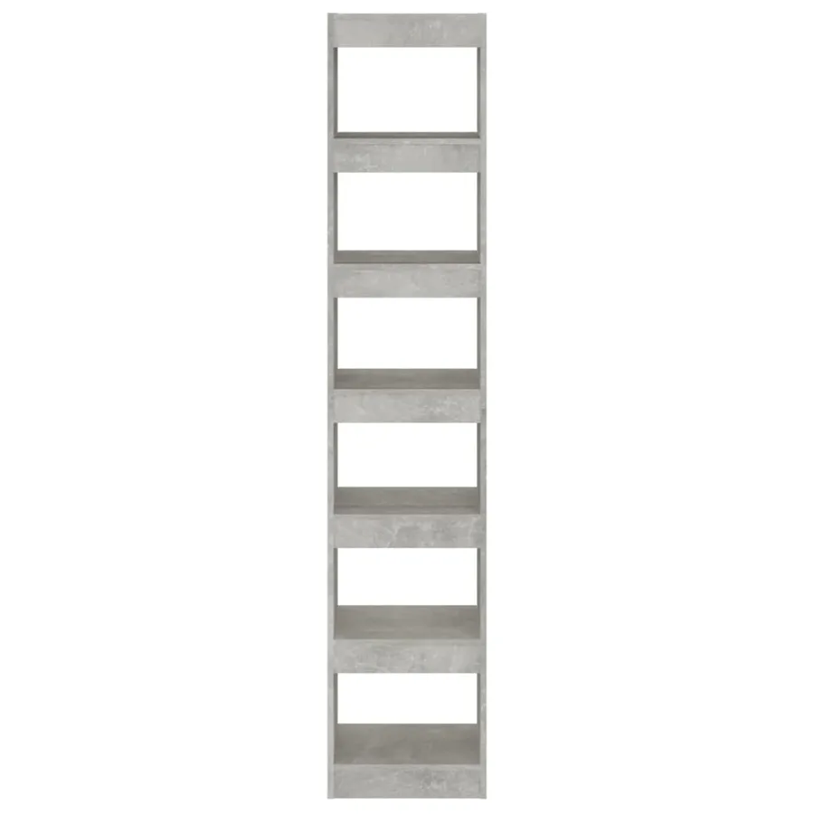 Bibliothèque/Séparateur de pièce Gris béton 40x30x198 cm - 5