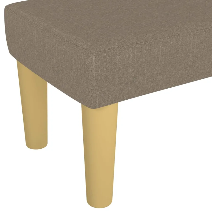 Banc Taupe 100x30x30 cm Tissu - 5