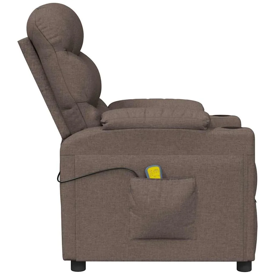 Fauteuil de massage Taupe Tissu - 4