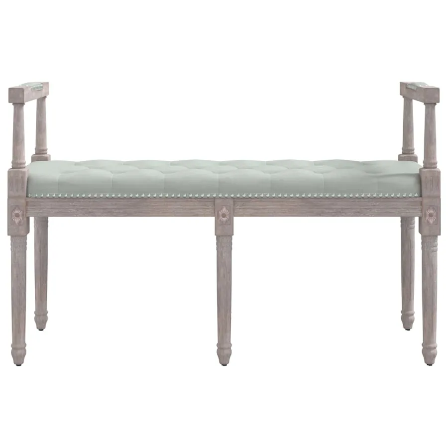 Banc Gris clair 110x40x70 cm Velours - 3