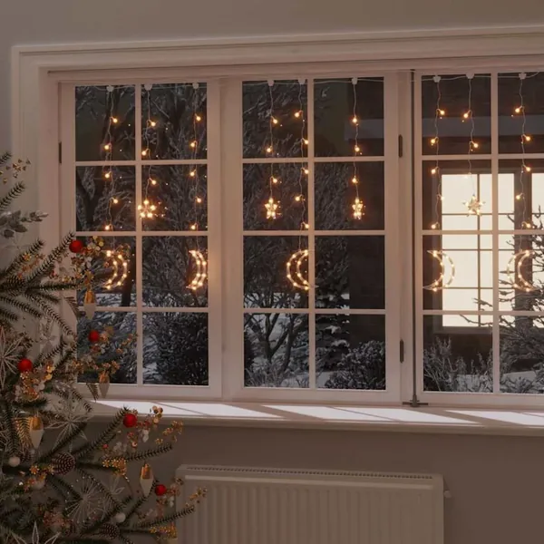 Guirlande lumineuse étoile et lune avec télécommande 138 LED
