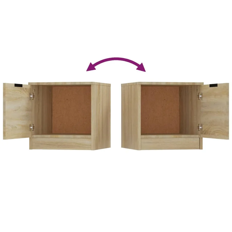Tables de chevet 2 pcs Chêne sonoma 40x39x40 cm - 8