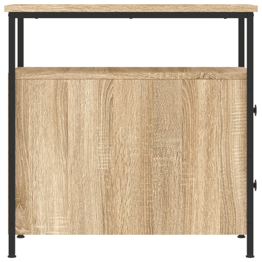 Table de chevet chêne sonoma 30x60x60 cm bois d'ingénierie - 7