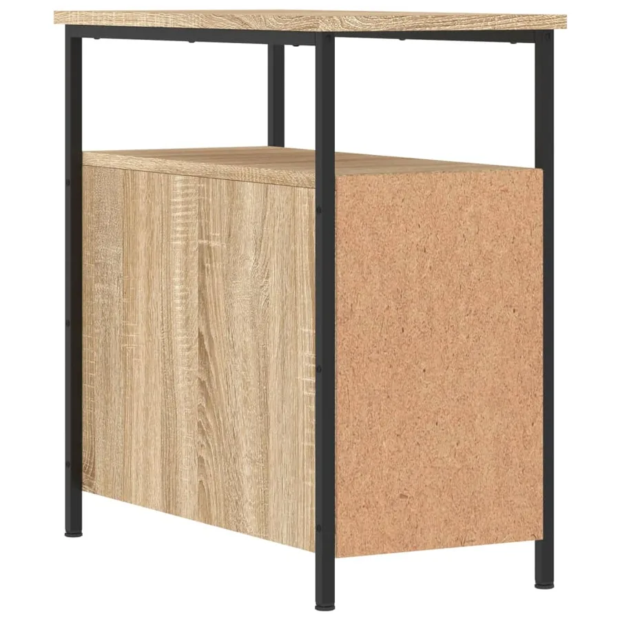 Table de chevet chêne sonoma 30x60x60 cm bois d'ingénierie - 8