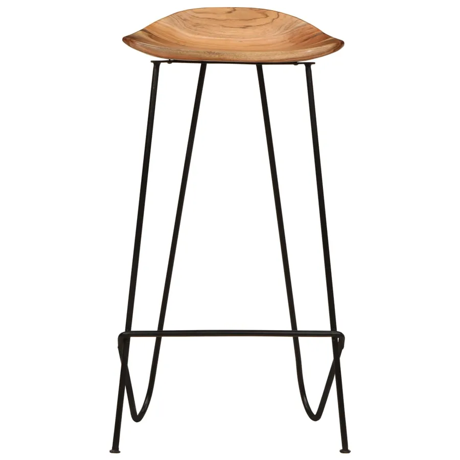 Tabourets de bar lot de 2 bois d'acacia massif - 3
