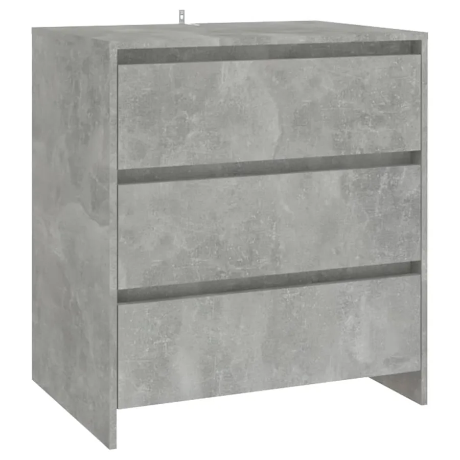 Buffets 3 pcs Gris béton Bois d'ingénierie - 4