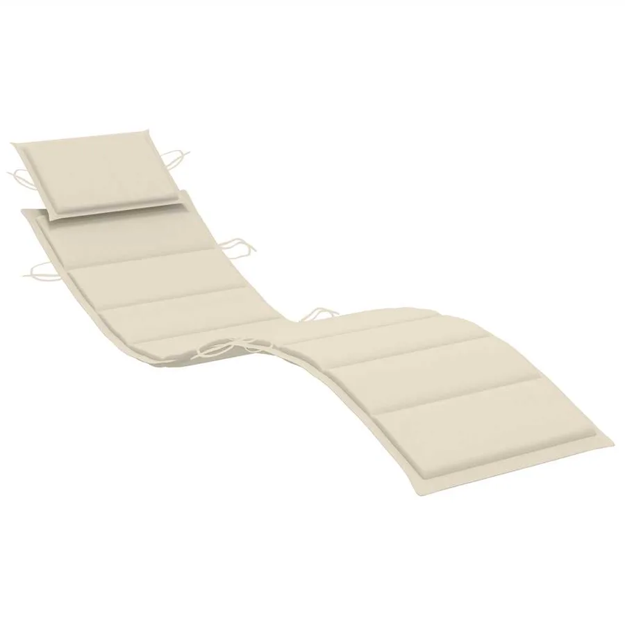 Chaise longue avec coussin Gris Bois d'acacia solide - 8