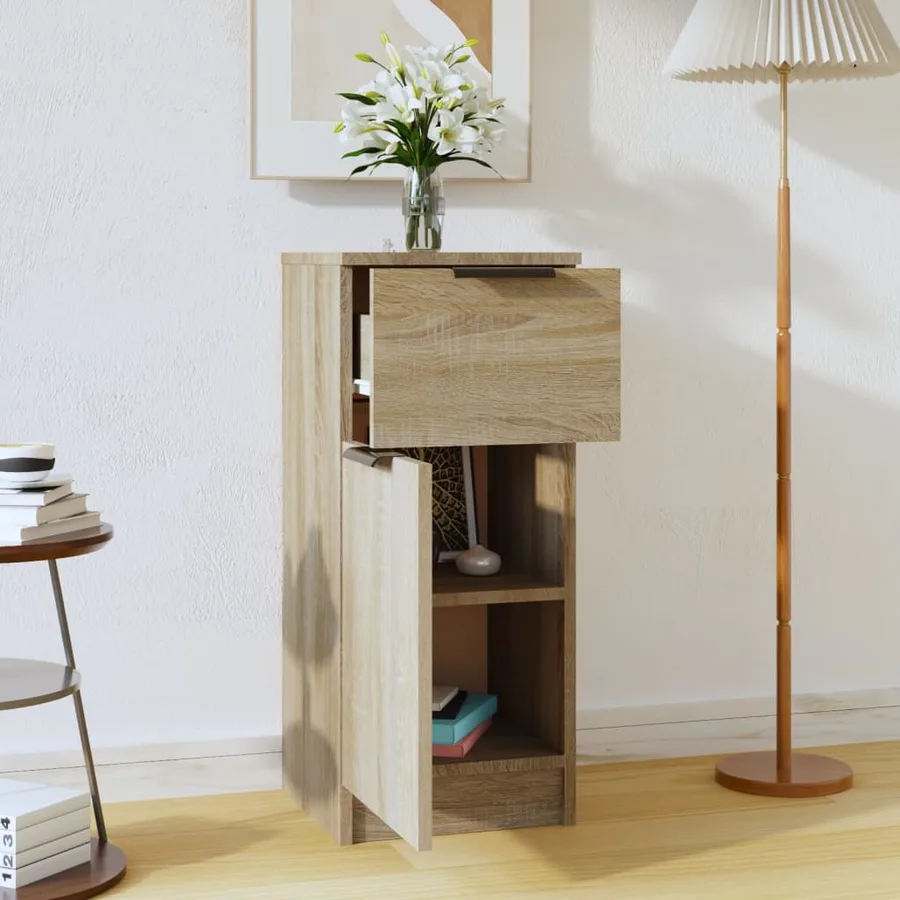 Buffet Chêne sonoma 30x30x70 cm Bois d'ingénierie - 3