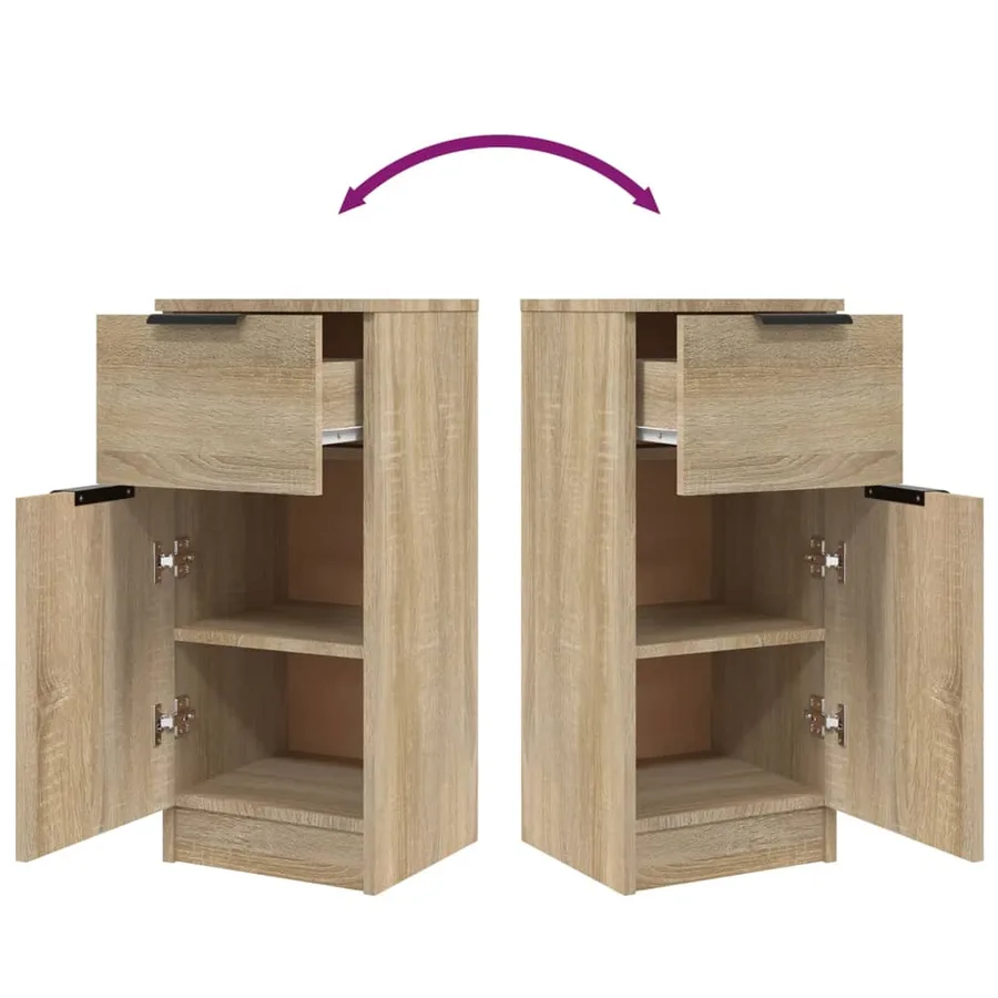 Buffet Chêne sonoma 30x30x70 cm Bois d'ingénierie - 9