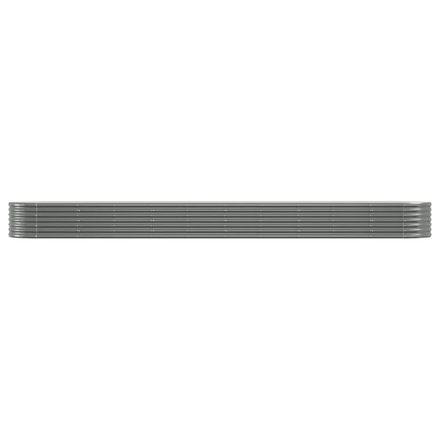Lit surélevé de jardin Acier galvanisé 440x80x36 cm gris - 3
