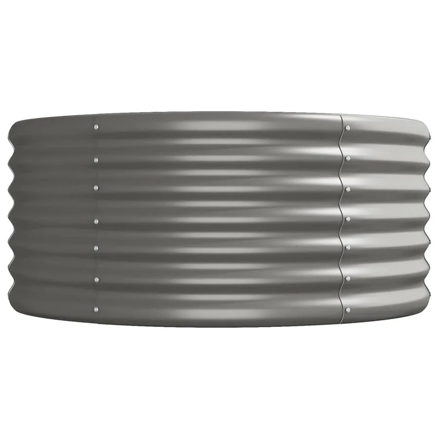 Lit surélevé de jardin Acier galvanisé 440x80x36 cm gris - 4