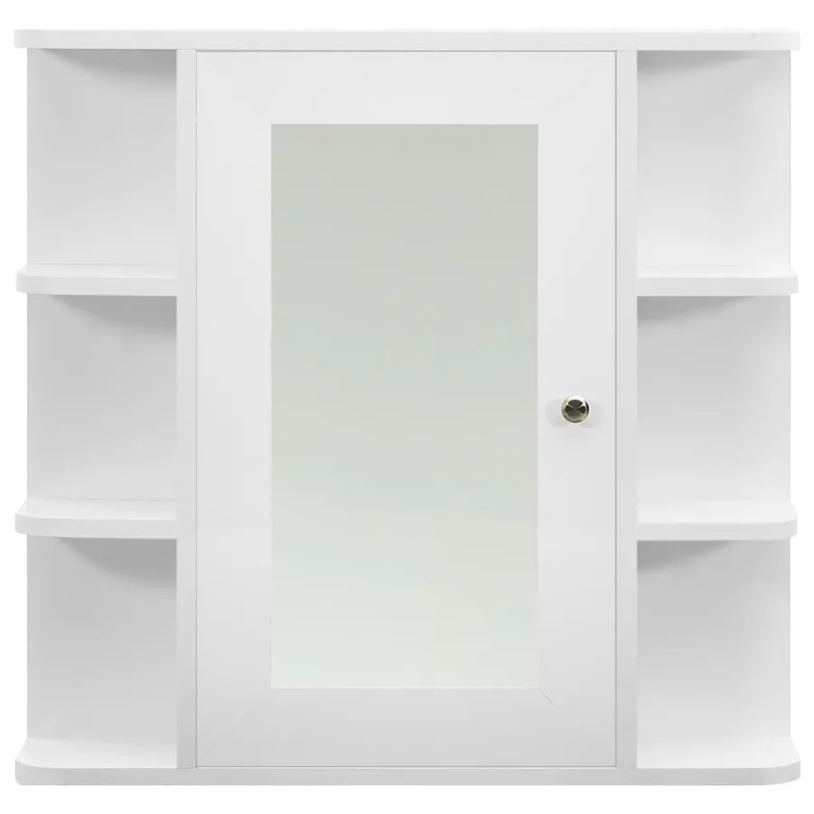 Armoire à miroir de salle de bain Blanc 66x17x63 cm MDF - 4