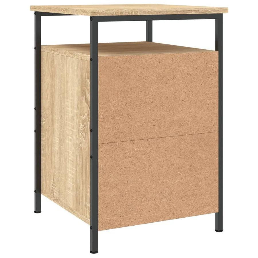 Tables de chevet 2pcs chêne sonoma 40x42x60cm bois d'ingénierie - 9