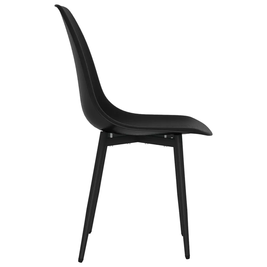 Chaises à manger lot de 2 noir PP - 4