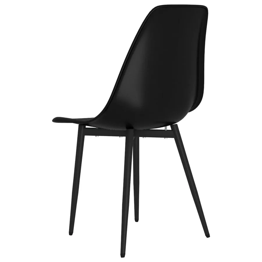 Chaises à manger lot de 2 noir PP - 5