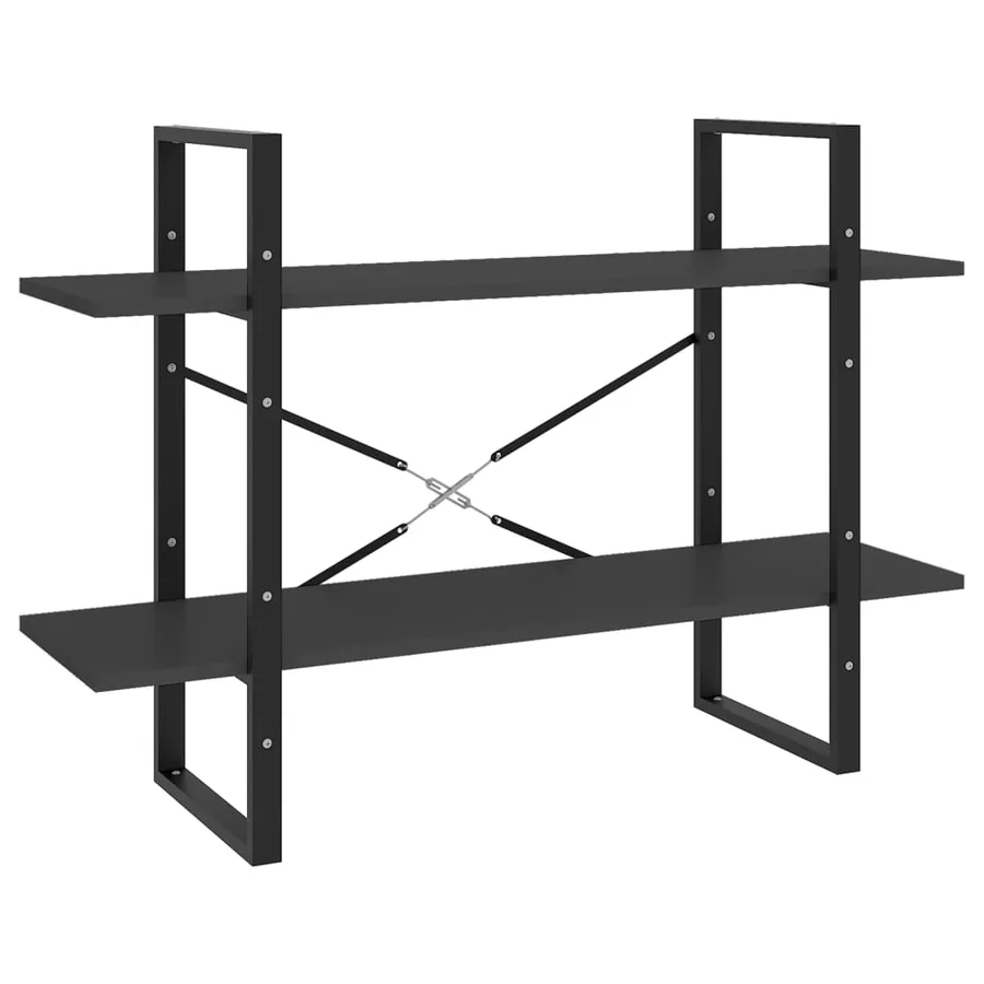 Bibliothèque à 5 niveaux Gris 100x30x175 cm Bois d'ingénierie - 4