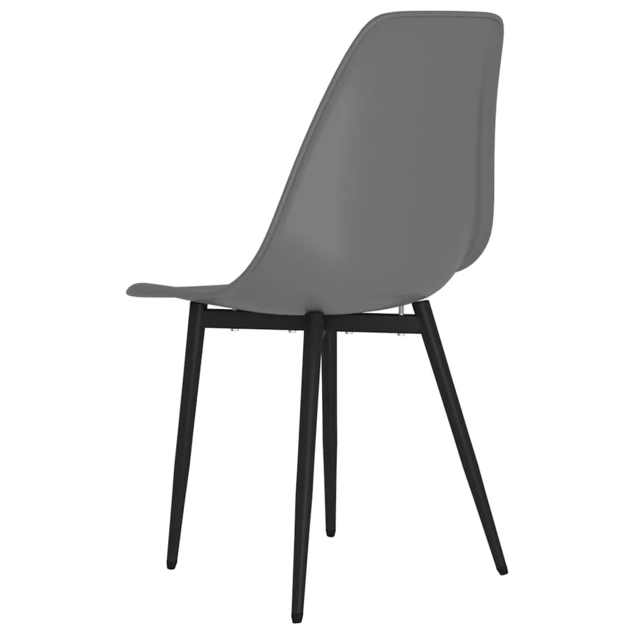 Chaises à manger lot de 2 gris PP - 4