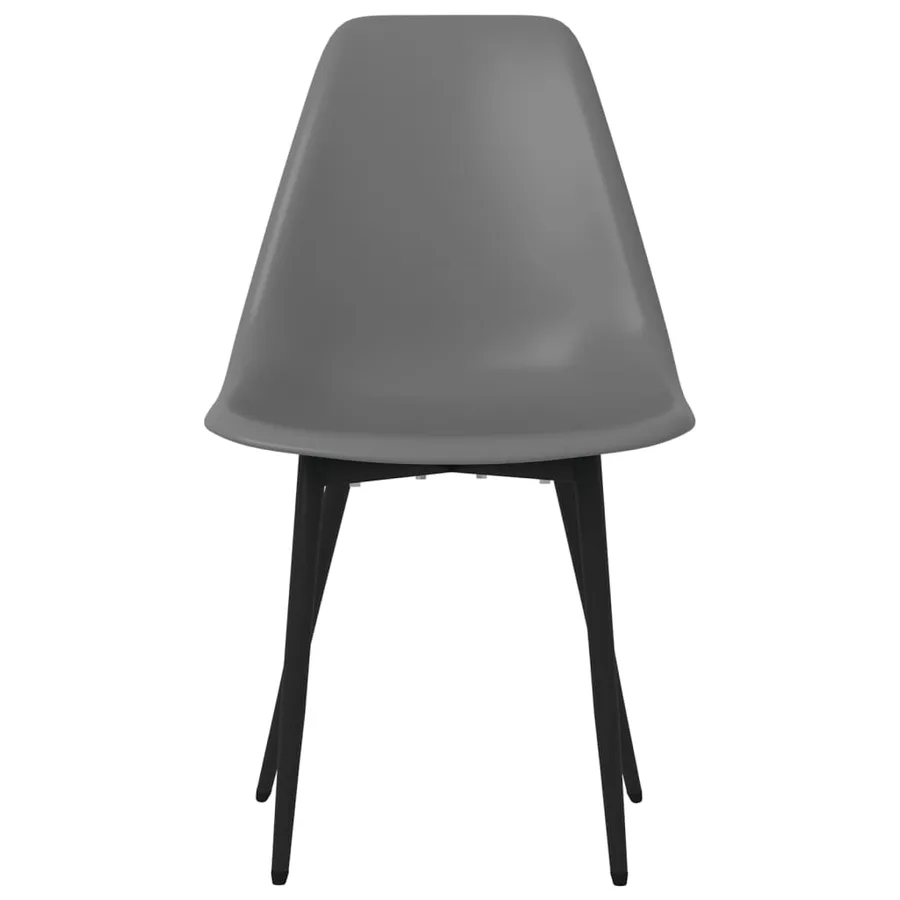 Chaises à manger lot de 2 gris PP - 5