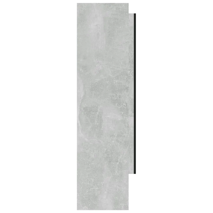 Armoire à miroir de salle de bain 80x15x60 cm MDF Gris béton - 6