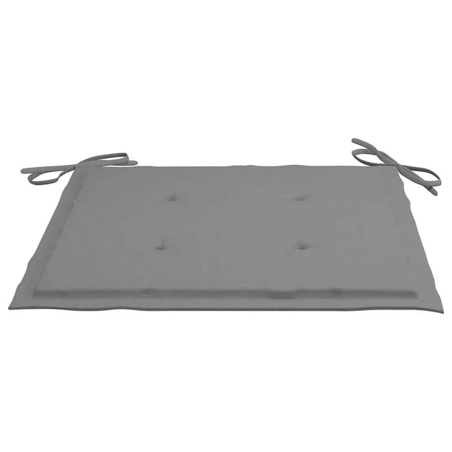 Chaises pliables de jardin avec coussins lot de 4 Teck solide - 11