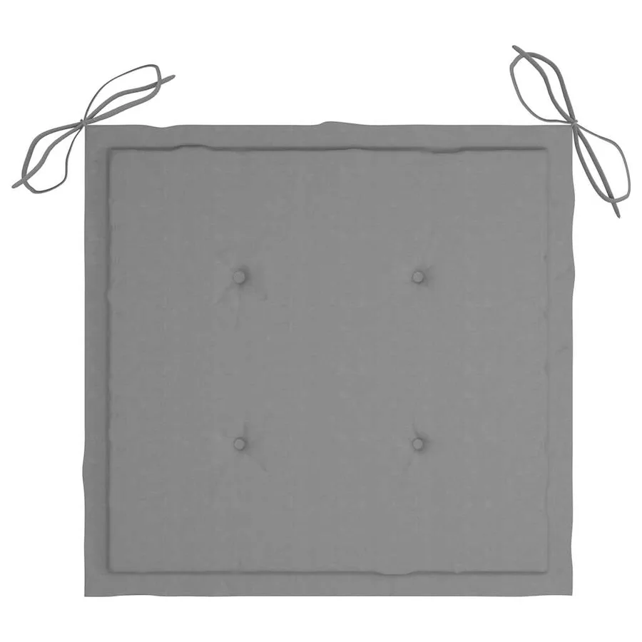 Chaises pliables de jardin avec coussins lot de 4 Teck solide - 9
