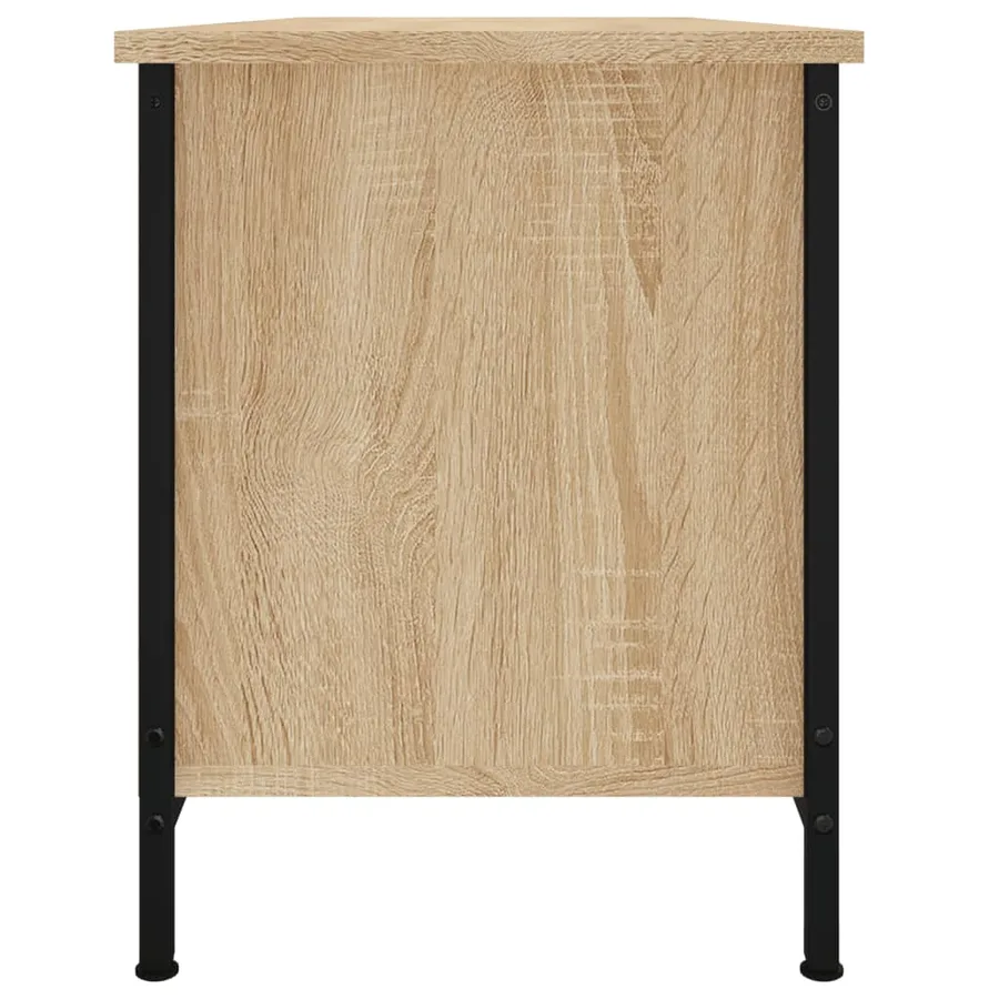 Meuble TV avec portes chêne sonoma 102x35x45 cm bois ingénierie - 7