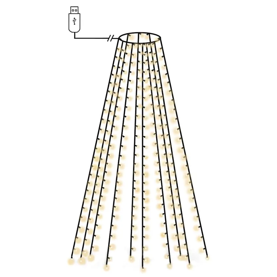 Guirlande lumineuse filet d'arbre de Noël 250 LED 250 cm - 2