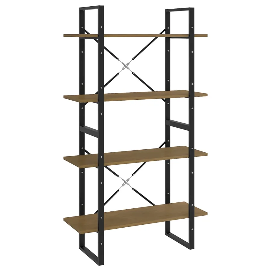 Bibliothèque à 4 niveaux 80x30x140 cm bois de pin massif - 2