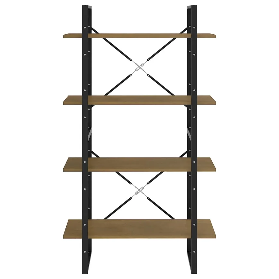 Bibliothèque à 4 niveaux 80x30x140 cm bois de pin massif - 5