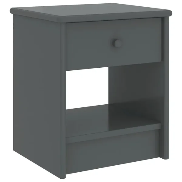 Table de chevet Gris foncé 35x30x40 cm Bois de pin massif