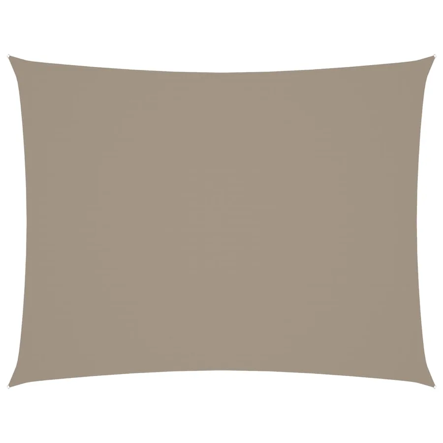 Voile de parasol tissu oxford rectangulaire 5x6 m taupe - 2
