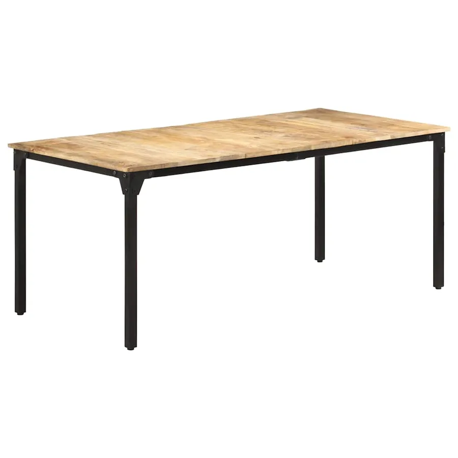 Table à manger 180x90x76 cm Bois de manguier brut - 10