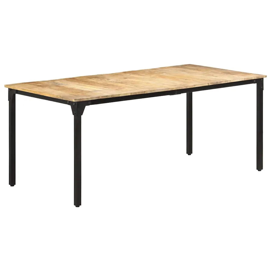 Table à manger 180x90x76 cm Bois de manguier brut - 11